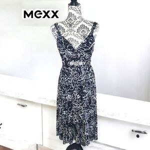 Mexx Black & White Abstract Floral Dress - Large
